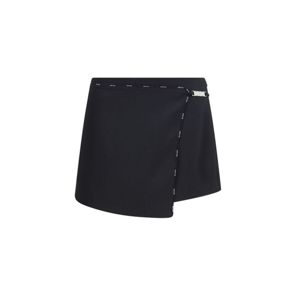 GCDS Black Polyester Short And Mini Women's Shorts